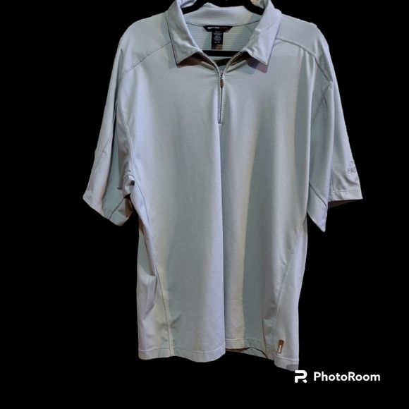 NorthEnd Light Green Sport XL Golf Shirt Zipper - Picture 1 of 3